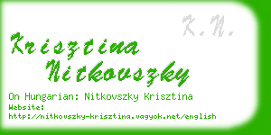 krisztina nitkovszky business card